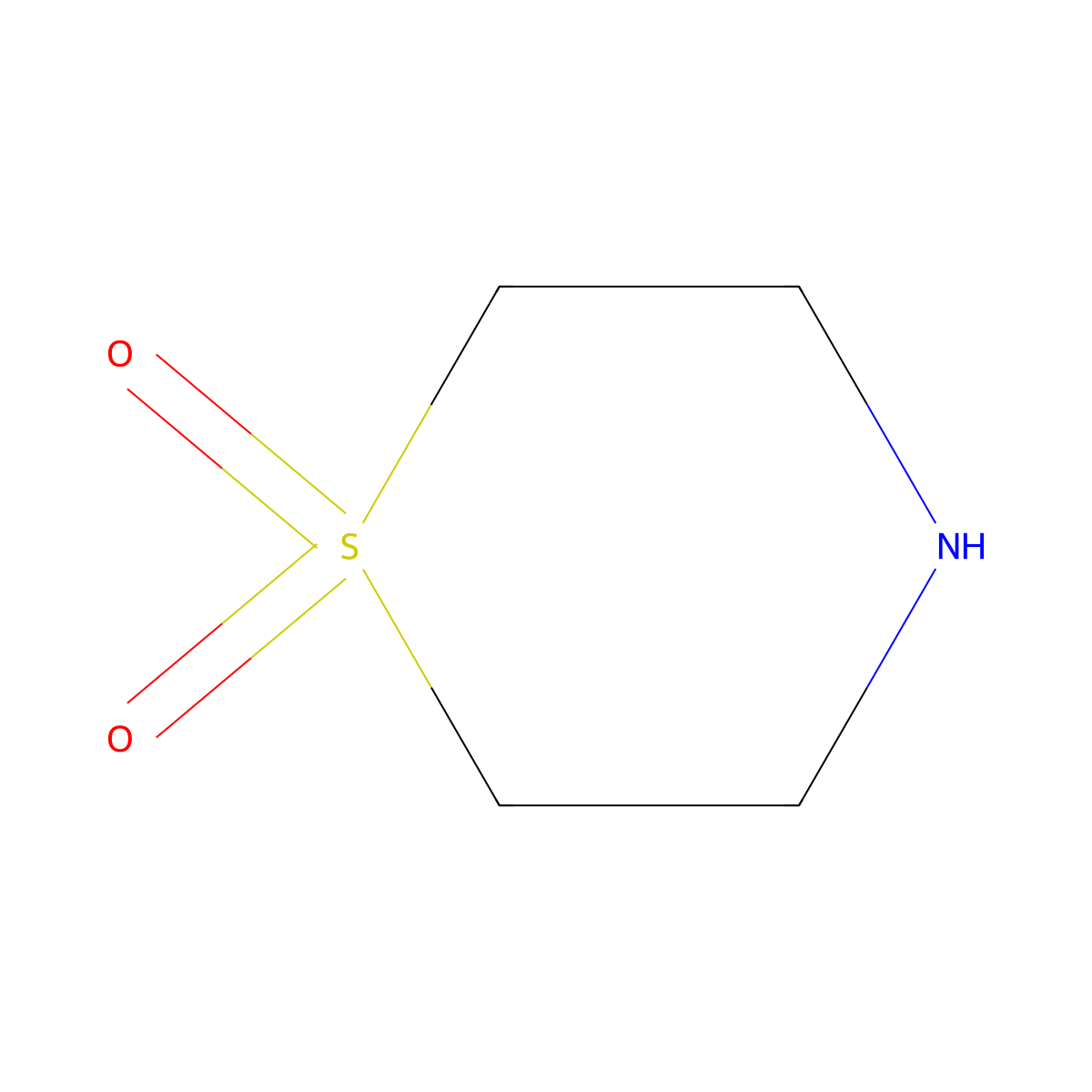 Thiomorpholine 1,1-dioxide molecular structure, CAS 39093-93-1