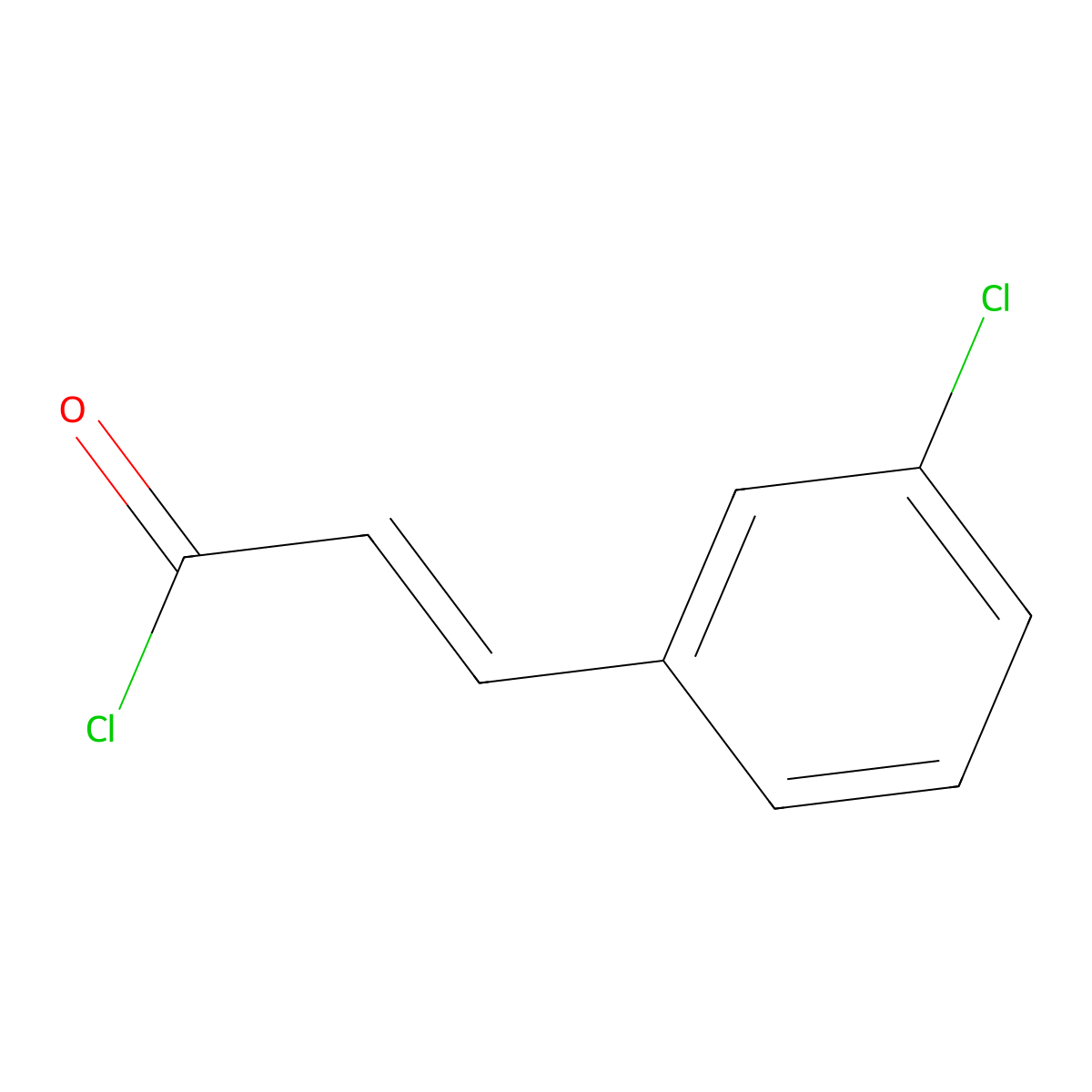 3-Chloro-cinnamoyl chloride molecular structure, CAS 39096-24-7