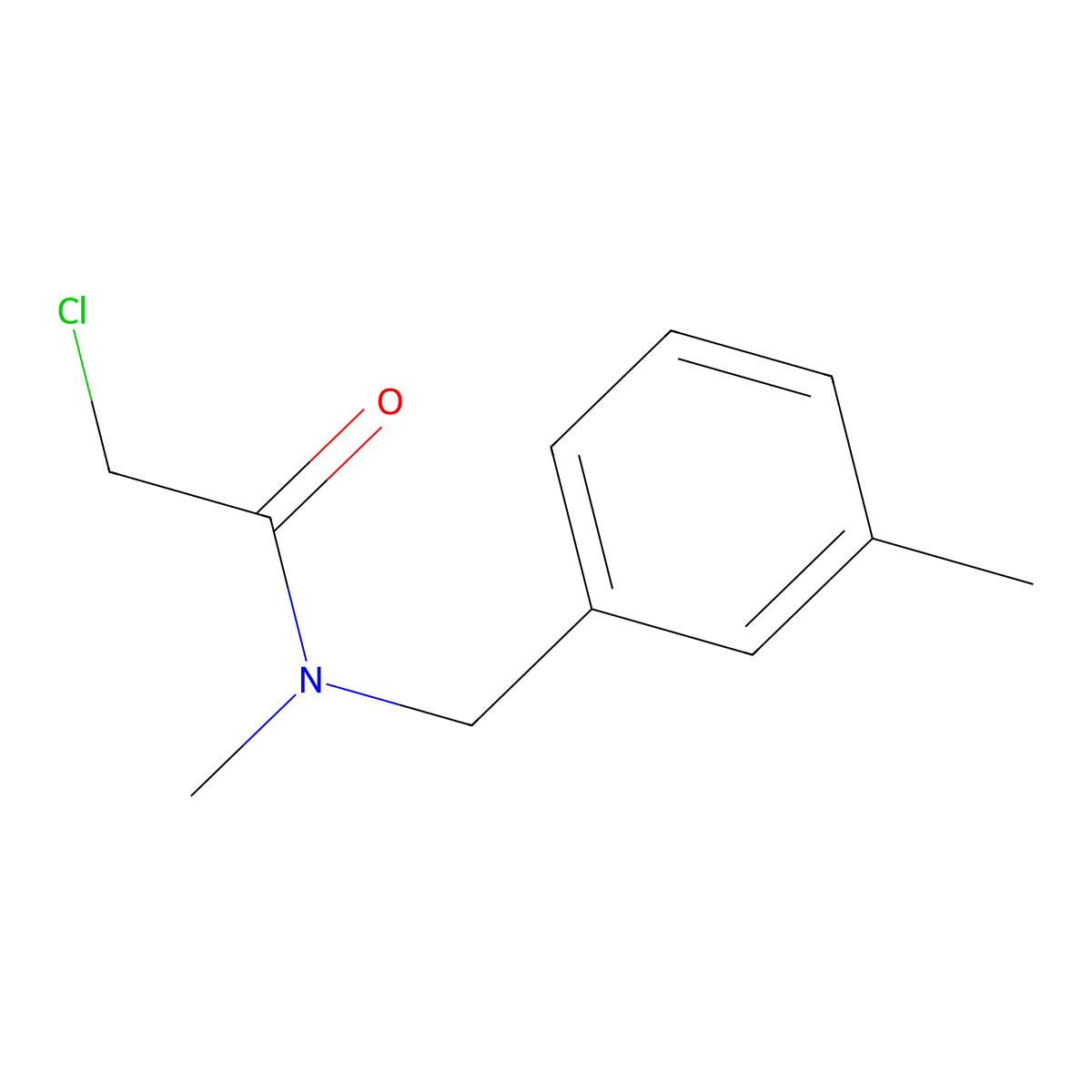 2-Chloro-N-methyl-N-(3-methylbenzyl)acetamide molecular structure, CAS 39096-52-1