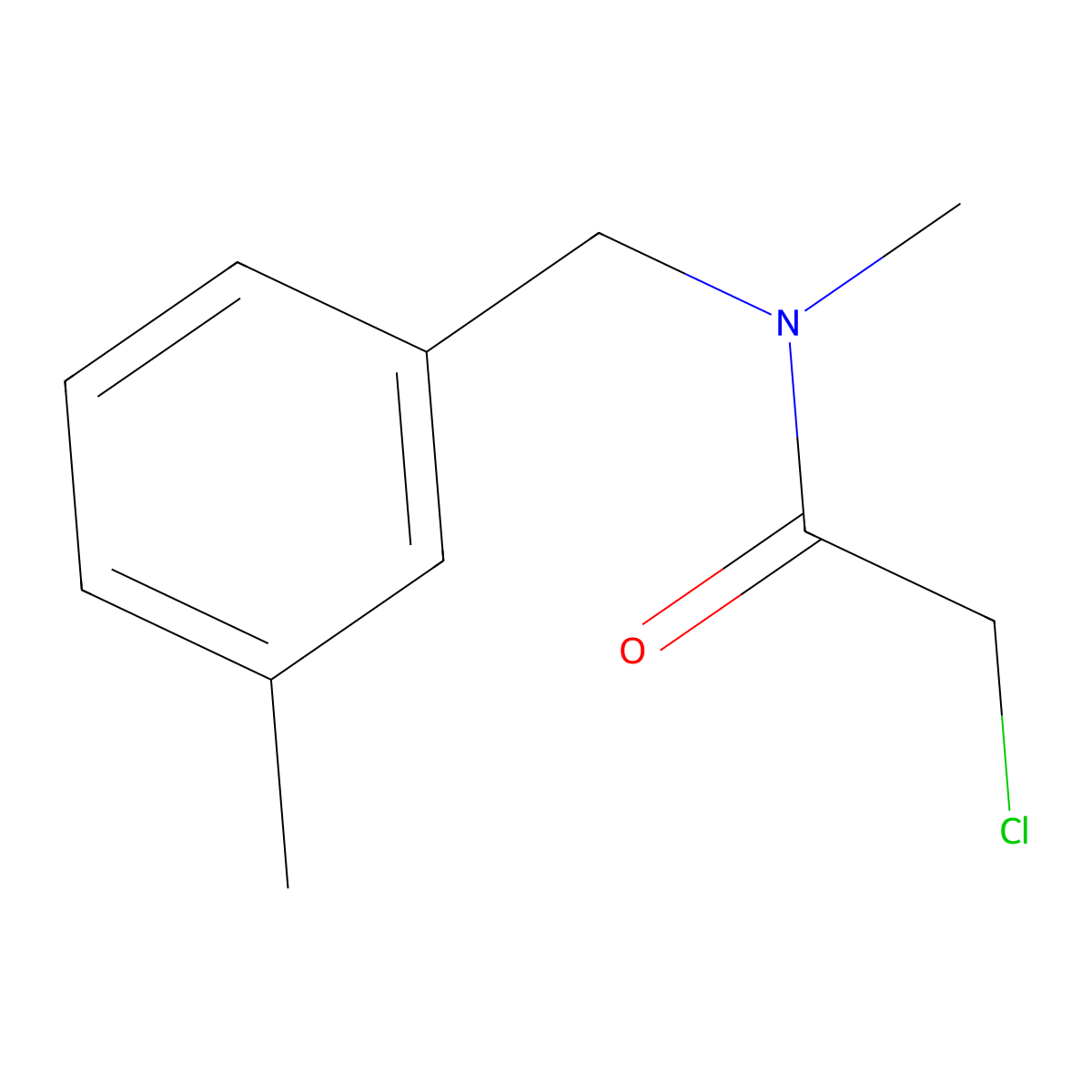 2-Chloro-N-methyl-N-(3-methylbenzyl)acetamide molecular structure, CAS 39096-52-1