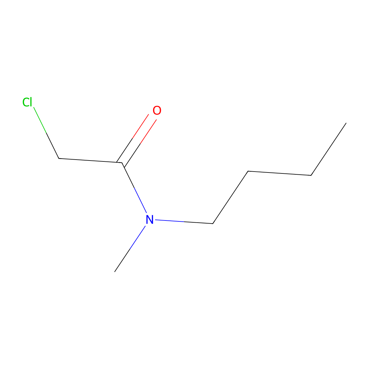 N-butyl-2-chloro-N-methylacetamide molecular structure, CAS 39096-59-8