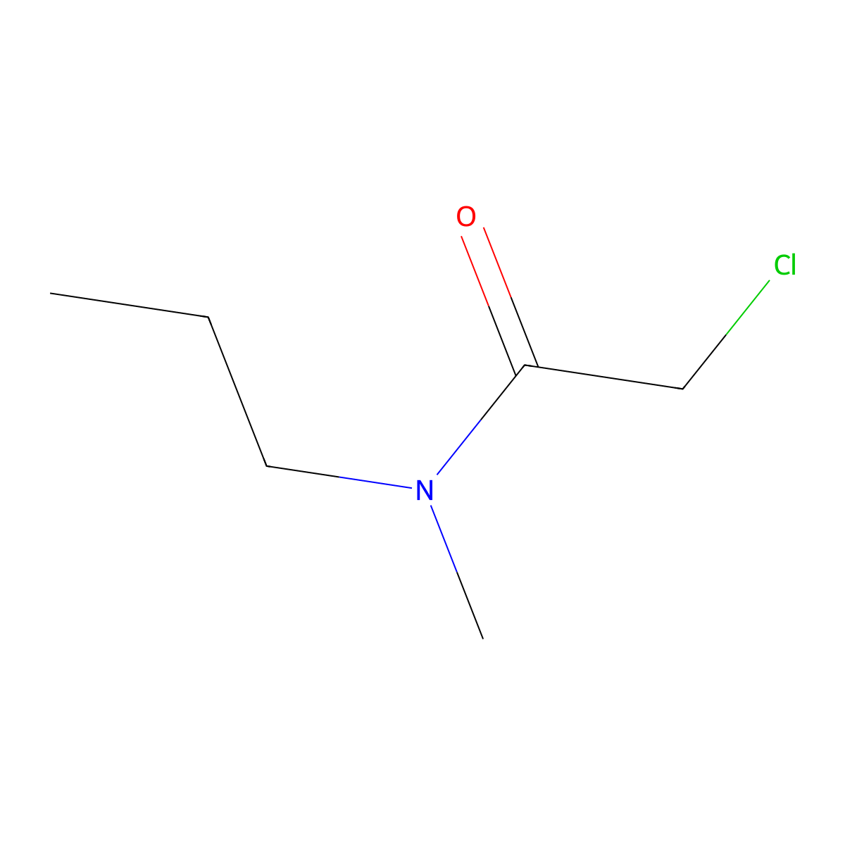 2-chloro-N-methyl-N-propylacetamide molecular structure, CAS 39096-62-3