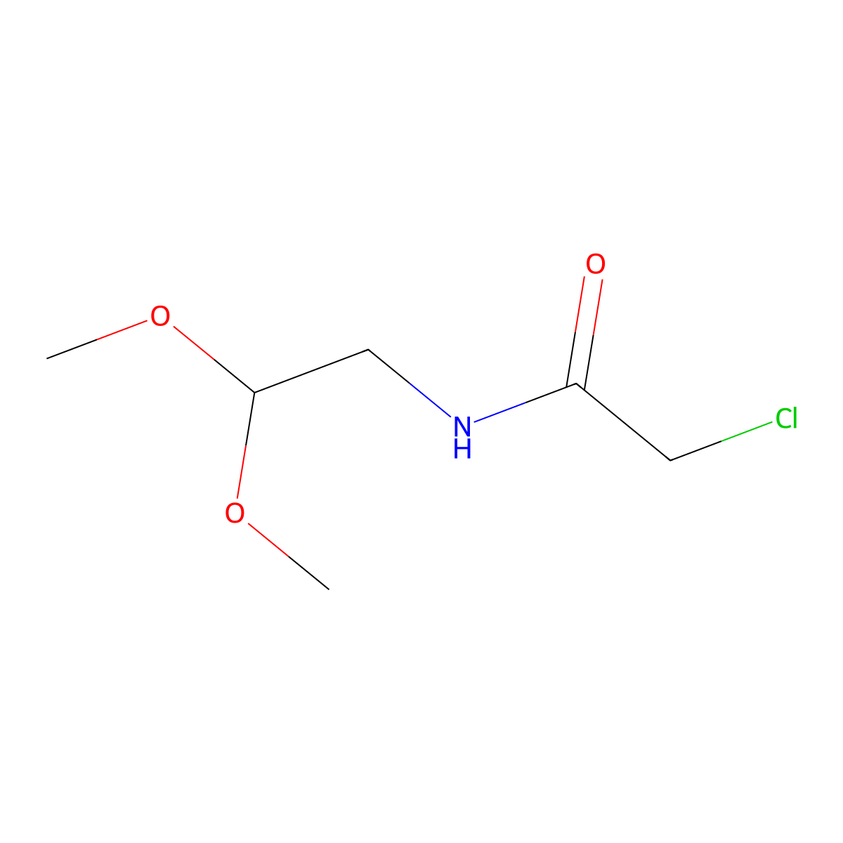 2-Chloro-N-(2,2-dimethoxyethyl)acetamide molecular structure, CAS 39096-83-8