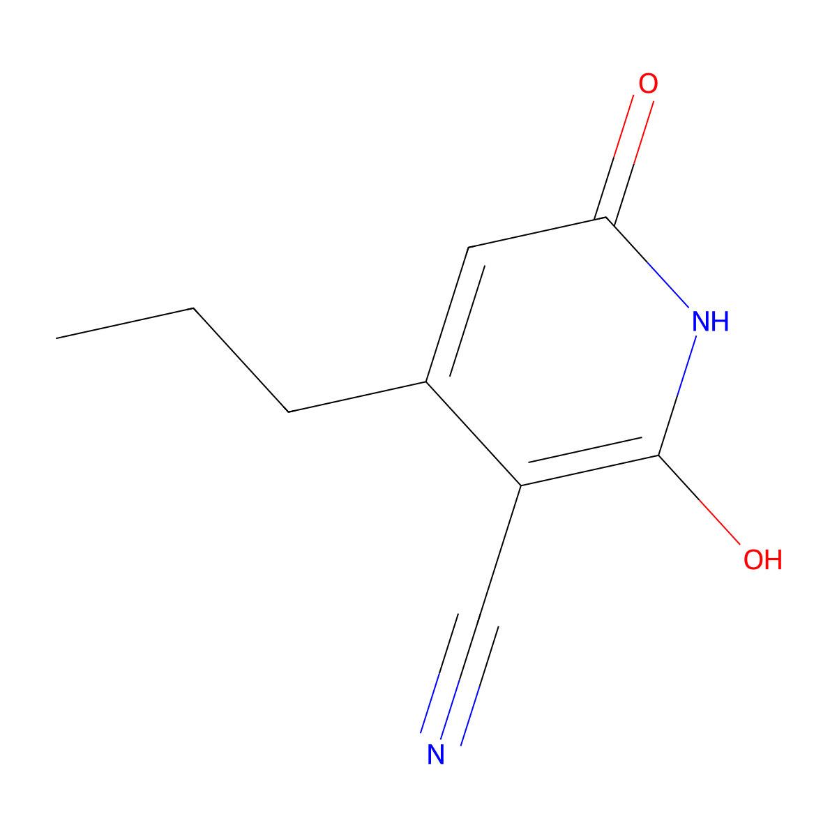 2,6-Dihydroxy-4-propylnicotinonitrile molecular structure, CAS 39098-47-0