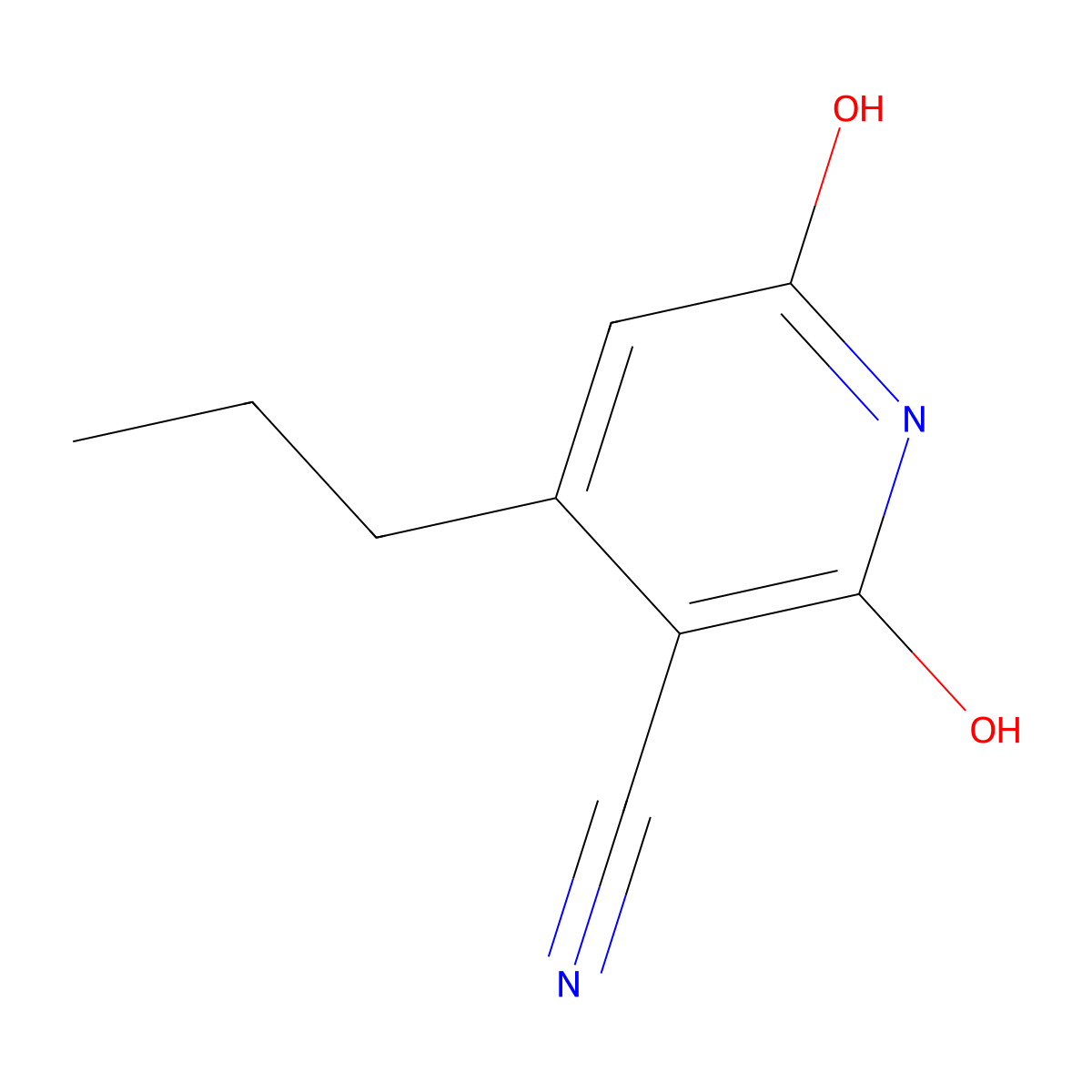 2,6-Dihydroxy-4-propylnicotinonitrile molecular structure, CAS 39098-47-0