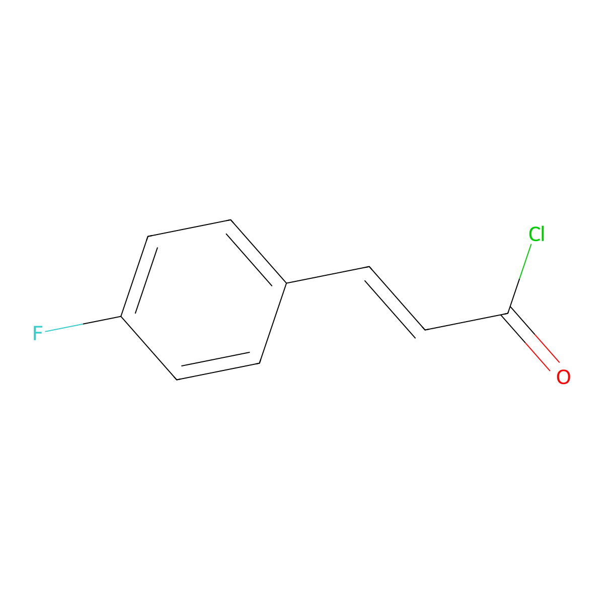 3-(4-Fluorophenyl)prop-2-enoyl chloride molecular structure, CAS 39098-89-0