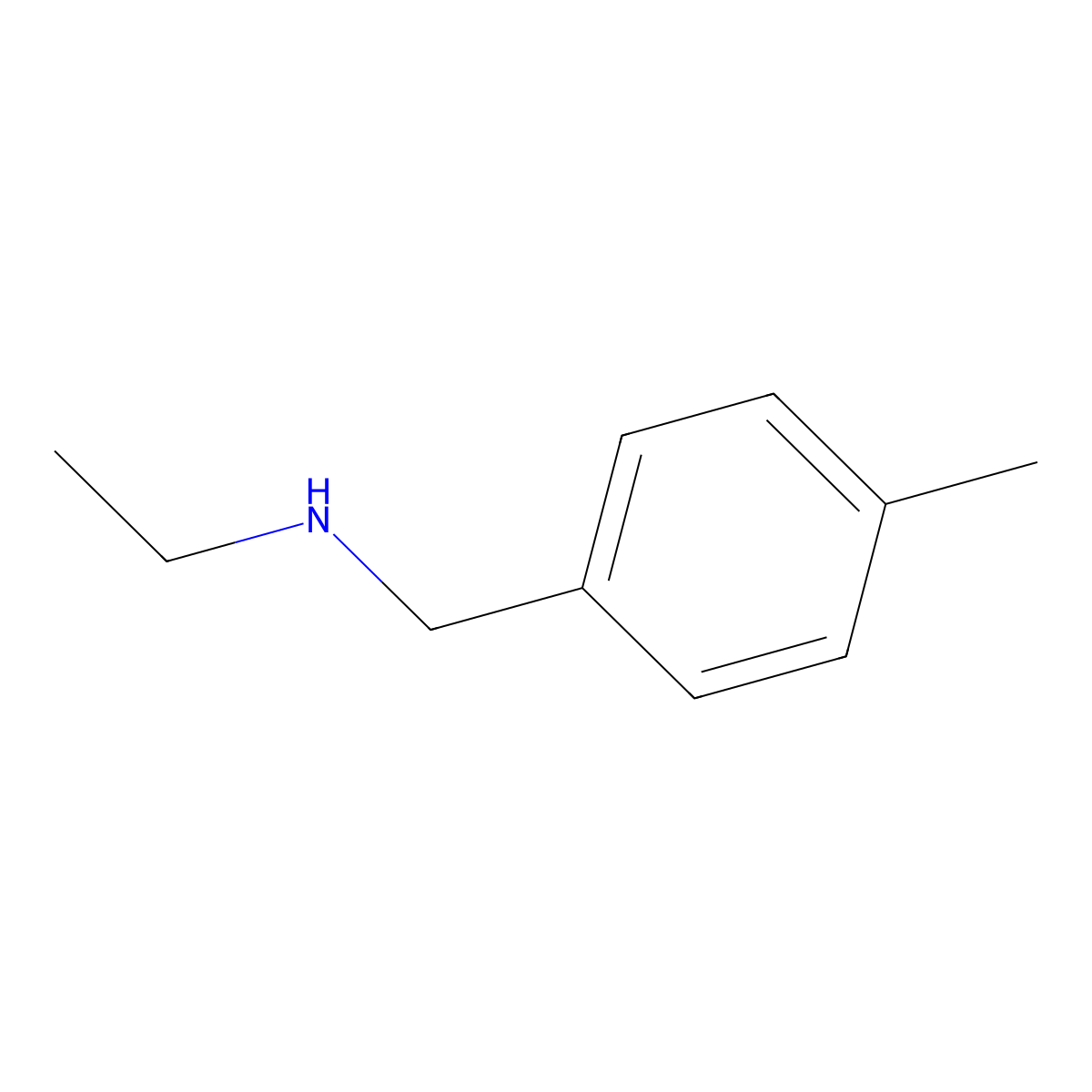 N-(4-Methylbenzyl)ethanamine molecular structure, CAS 39099-13-3