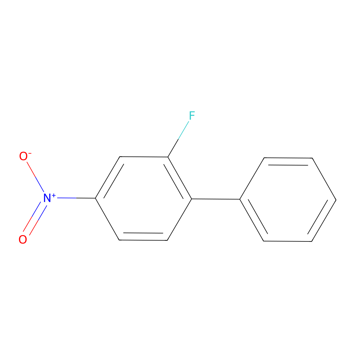 2-Fluoro-4-nitrobiphenyl molecular structure, CAS 391-04-8