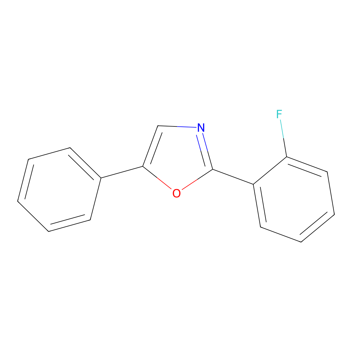 2-(2-Fluorophenyl)-5-phenyloxazole molecular structure, CAS 391-07-1