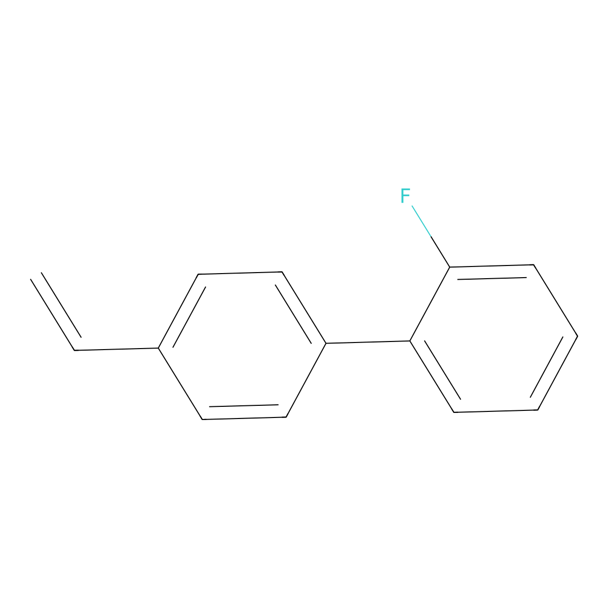 4'-Ethenyl-2-fluoro-1,1'-biphenyl molecular structure, CAS 391-08-2