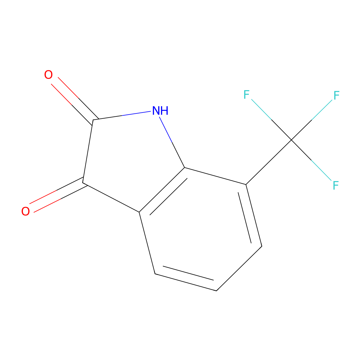 7-Trifluoromethylisatin molecular structure, CAS 391-12-8