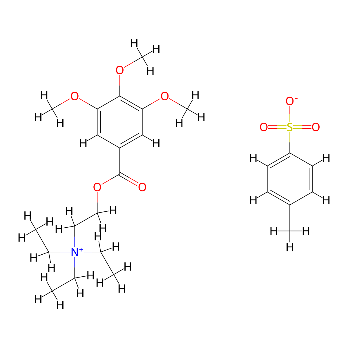Troxonium Tosilate molecular structure, CAS 391-70-8