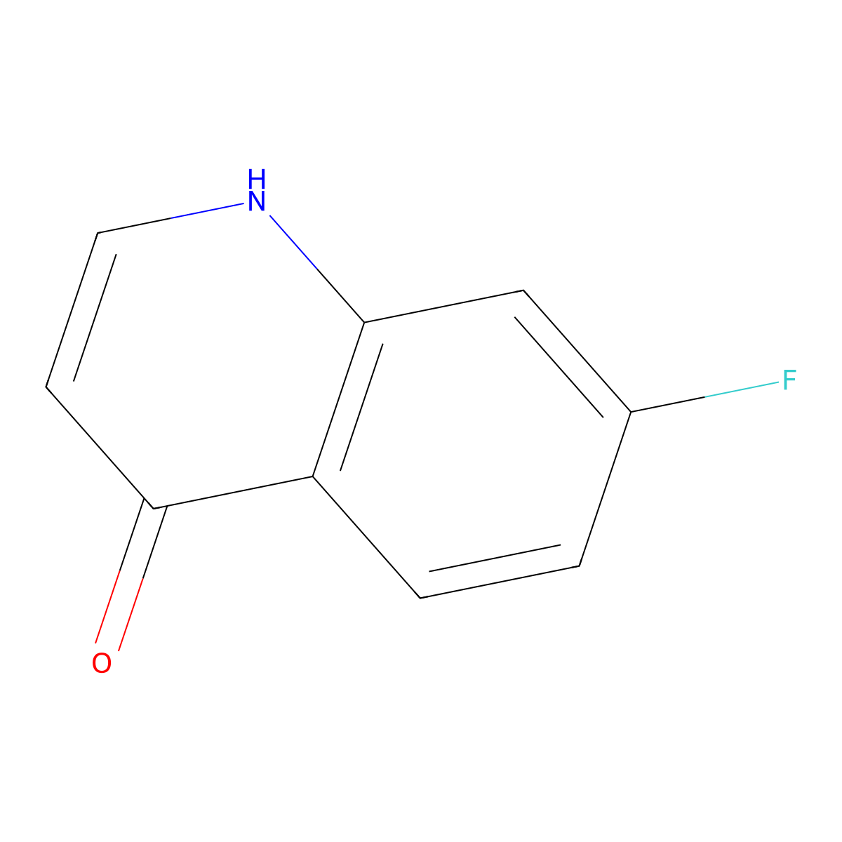 7-Fluoro-4-quinolinol molecular structure, CAS 391-83-3