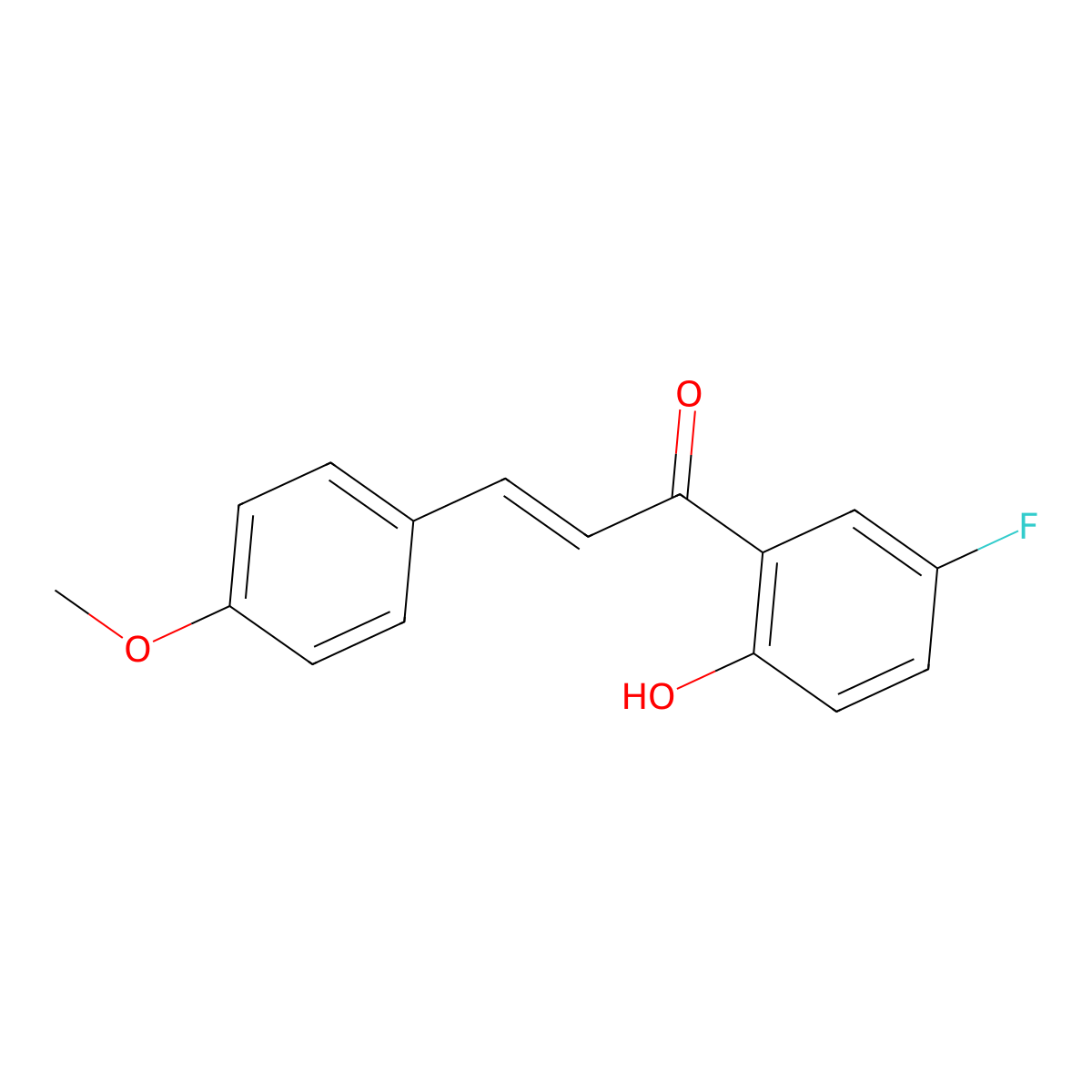 1-(5-Fluoro-2-hydroxyphenyl)-3-(4-methoxyphenyl)-2-propen-1-one molecular structure, CAS 391-94-6