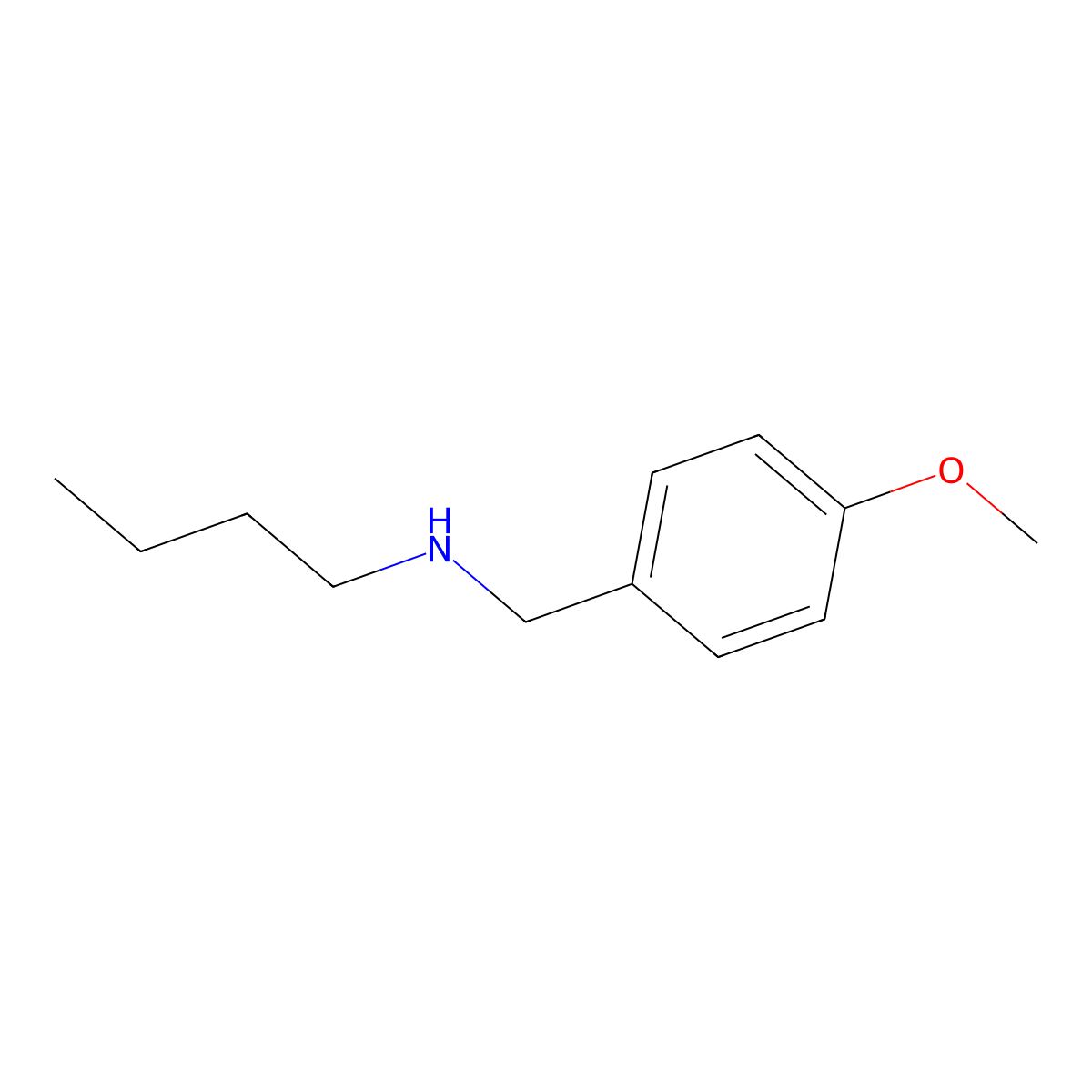 N-(4-Methoxybenzyl)butan-1-amine molecular structure, CAS 3910-58-5