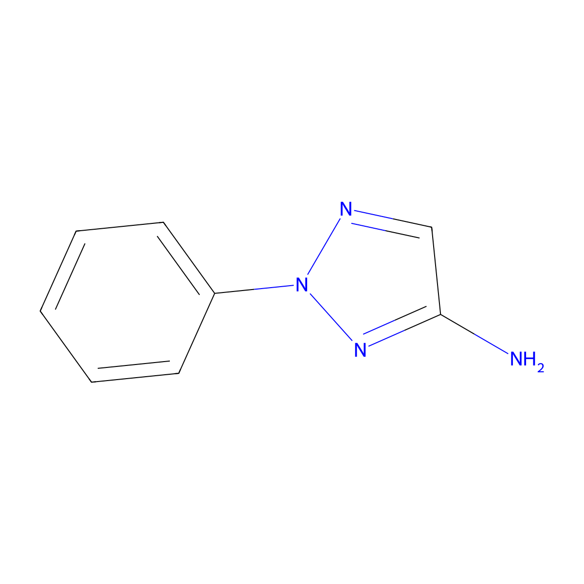 2-phenyl-2H-1,2,3-triazol-4-amine molecular structure, CAS 39102-26-6