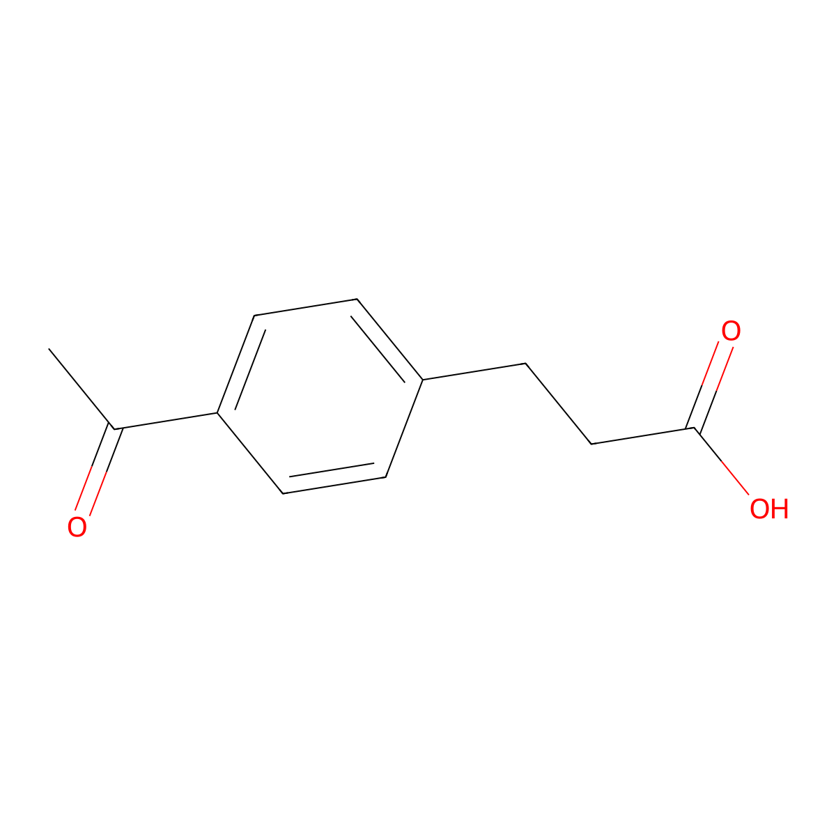 3-(4-Acetylphenyl) propionic acid molecular structure, CAS 39105-51-6