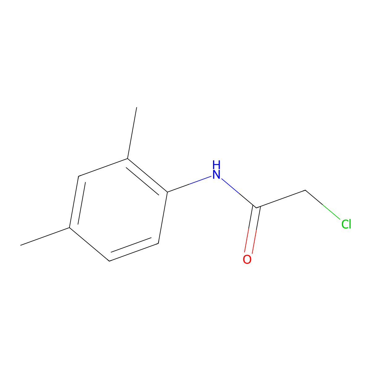 2-Chloro-N-(2,4-dimethylphenyl)acetamide molecular structure, CAS 39106-10-0