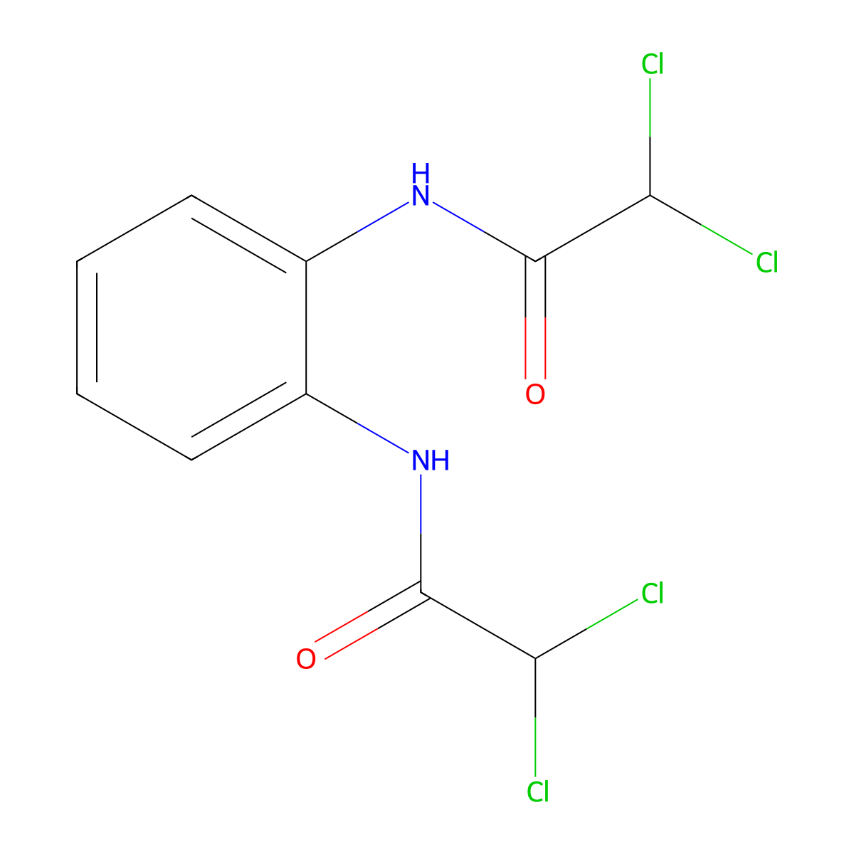 2,2-dichloro-N-{2-[(dichloroacetyl)amino]phenyl}acetamide molecular structure, CAS 39106-42-8