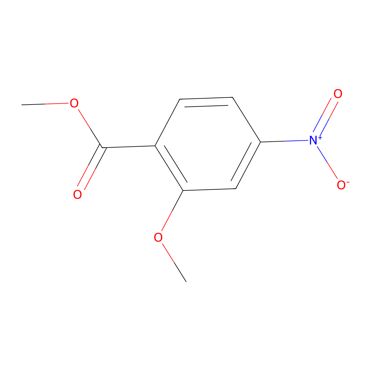 Methyl 2-methoxy-4-nitrobenzoate molecular structure, CAS 39106-79-1