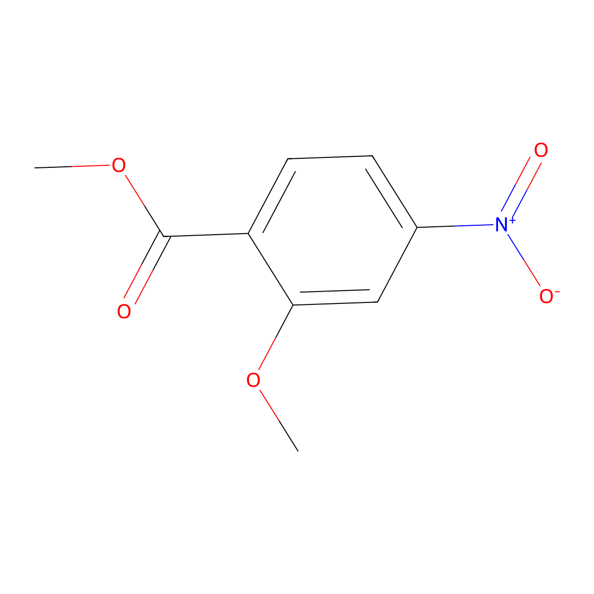 Methyl 2-methoxy-4-nitrobenzoate molecular structure, CAS 39106-79-1