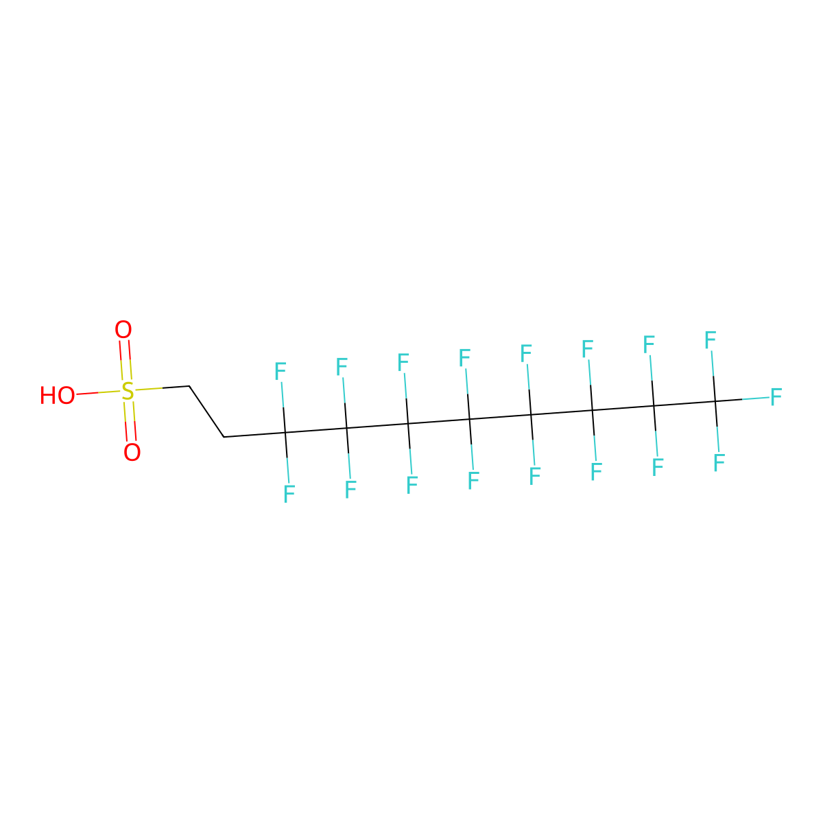 1H,1H,2H,2H-Perfluorodecanesulfonic acid molecular structure, CAS 39108-34-4