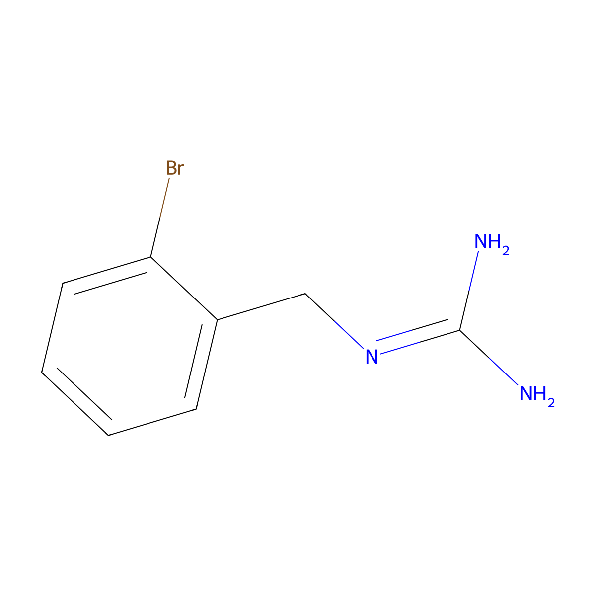 Guanidine, (o-bromobenzyl)- molecular structure, CAS 3911-38-4