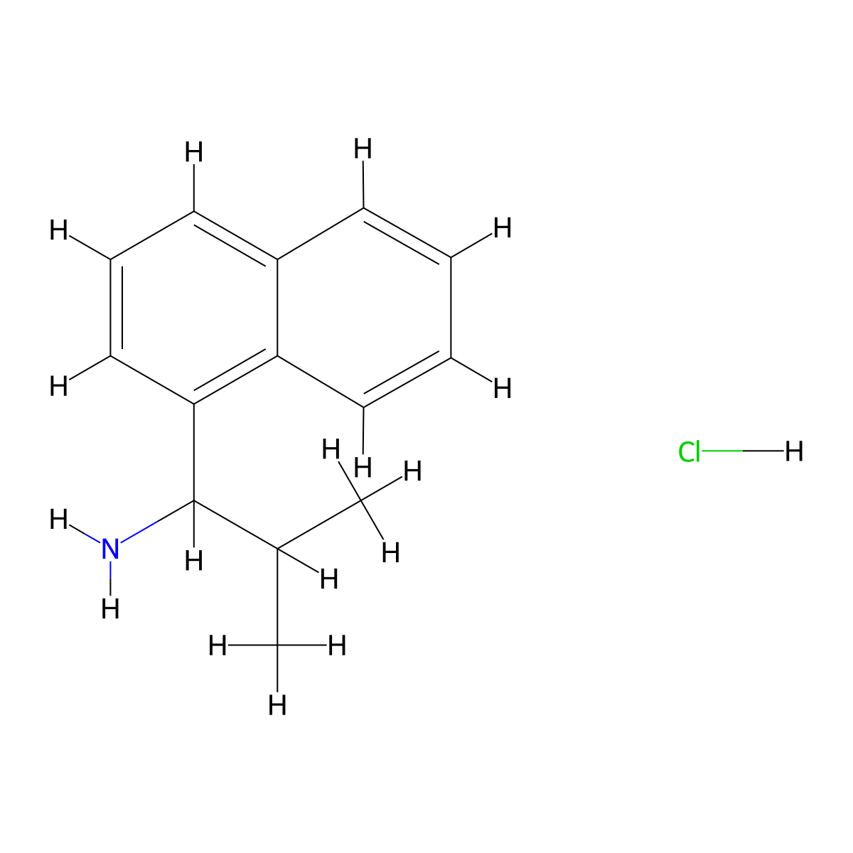 2-Methyl-1-(naphthalen-1-yl)propan-1-amine hydrochloride molecular structure, CAS 39110-82-2
