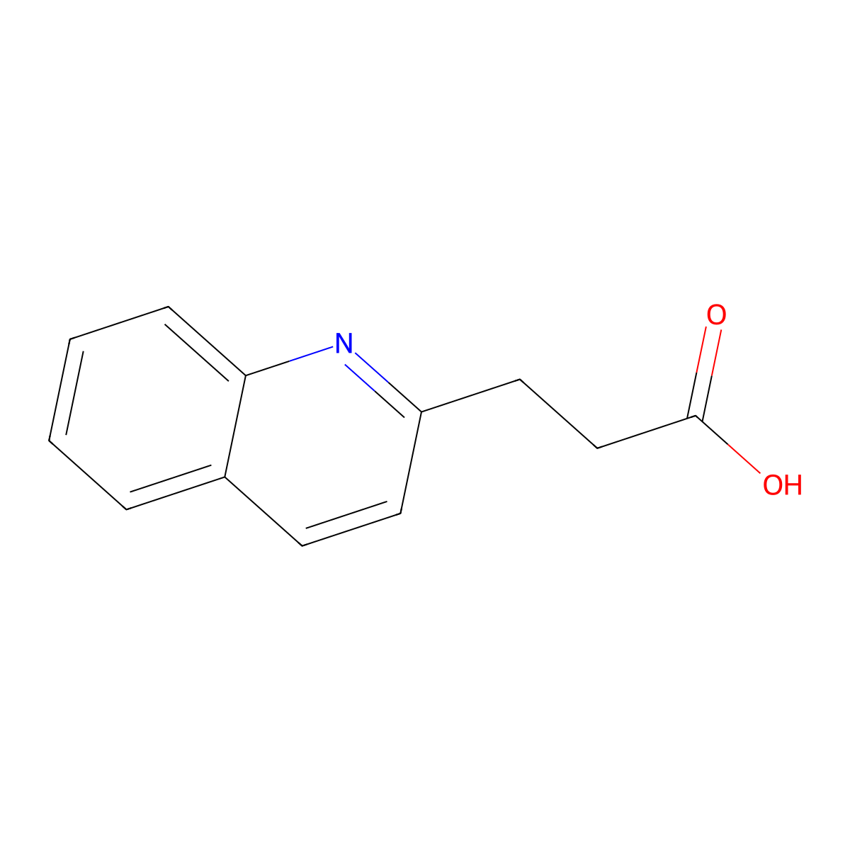 3-(Quinolin-2-yl)propanoic acid molecular structure, CAS 39111-94-9