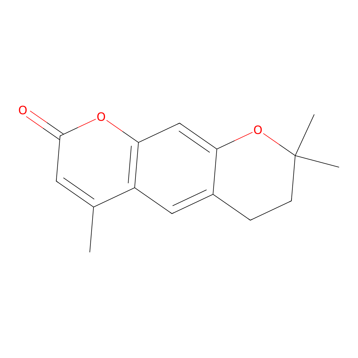 2,2,6-Trimethyl-3,4-dihydropyrano[3,2-g]chromen-8-one molecular structure, CAS 39112-66-8