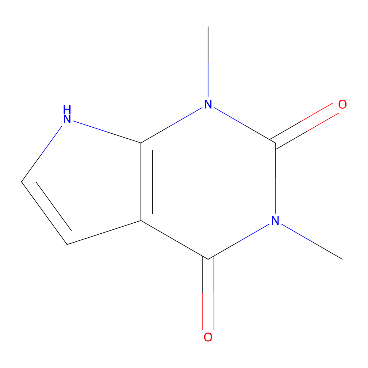 1H-Pyrrolo[2,3-d]pyrimidine-2,4(3H,7H)-dione, 1,3-dimethyl- molecular structure, CAS 39112-72-6