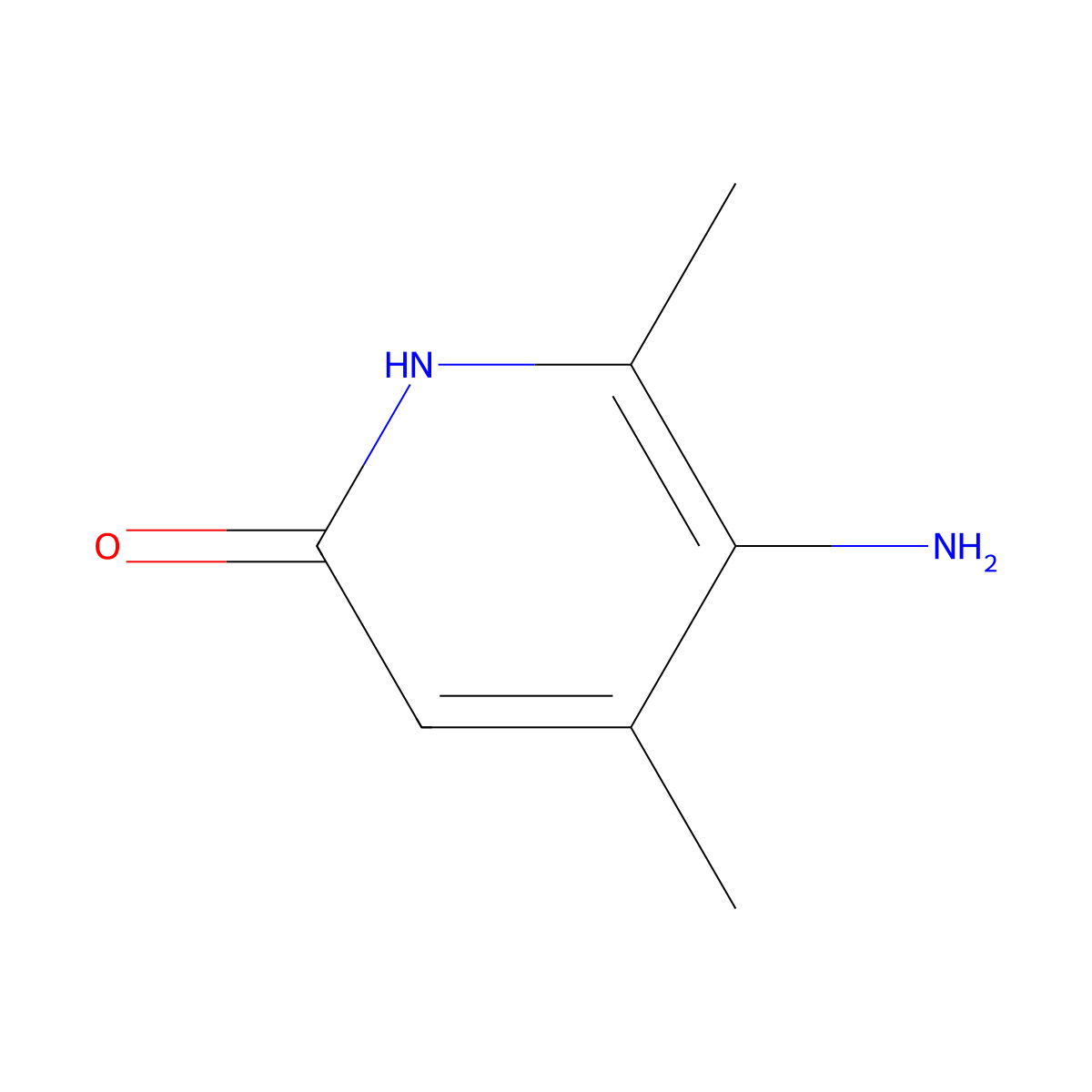 5-Amino-4,6-dimethylpyridin-2(1H)-one molecular structure, CAS 39112-88-4