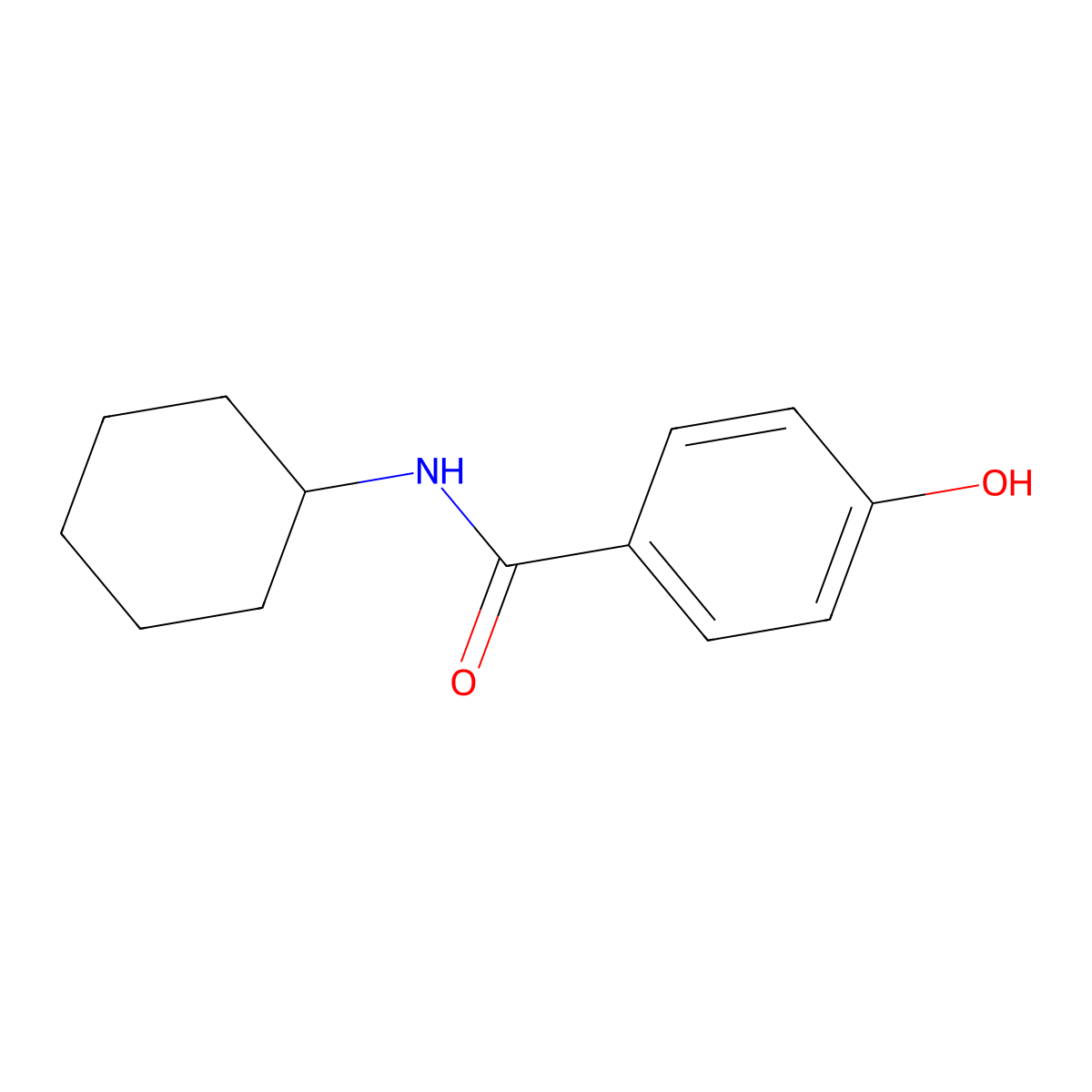 N-cyclohexyl-4-hydroxybenzamide molecular structure, CAS 39114-64-2
