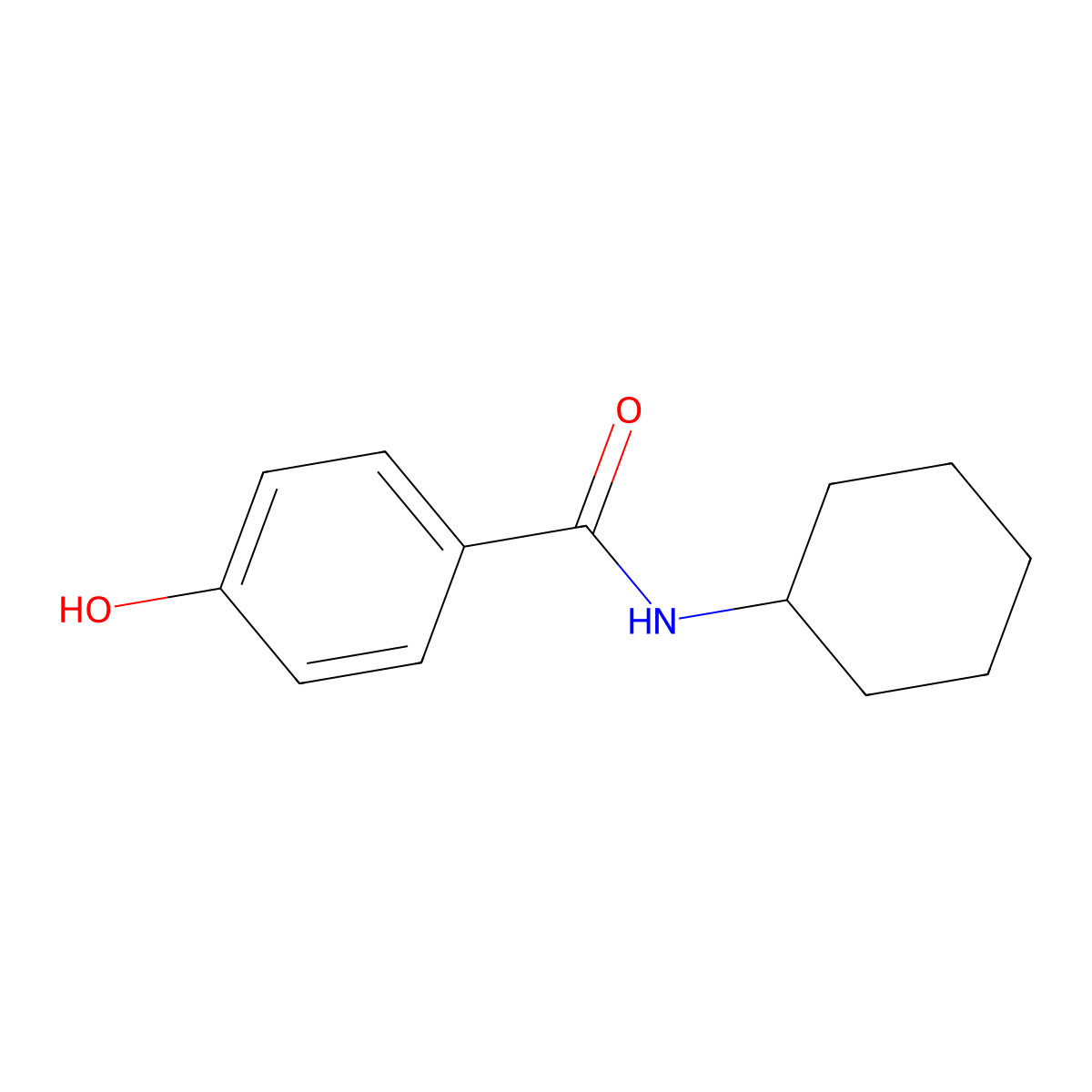 N-cyclohexyl-4-hydroxybenzamide molecular structure, CAS 39114-64-2