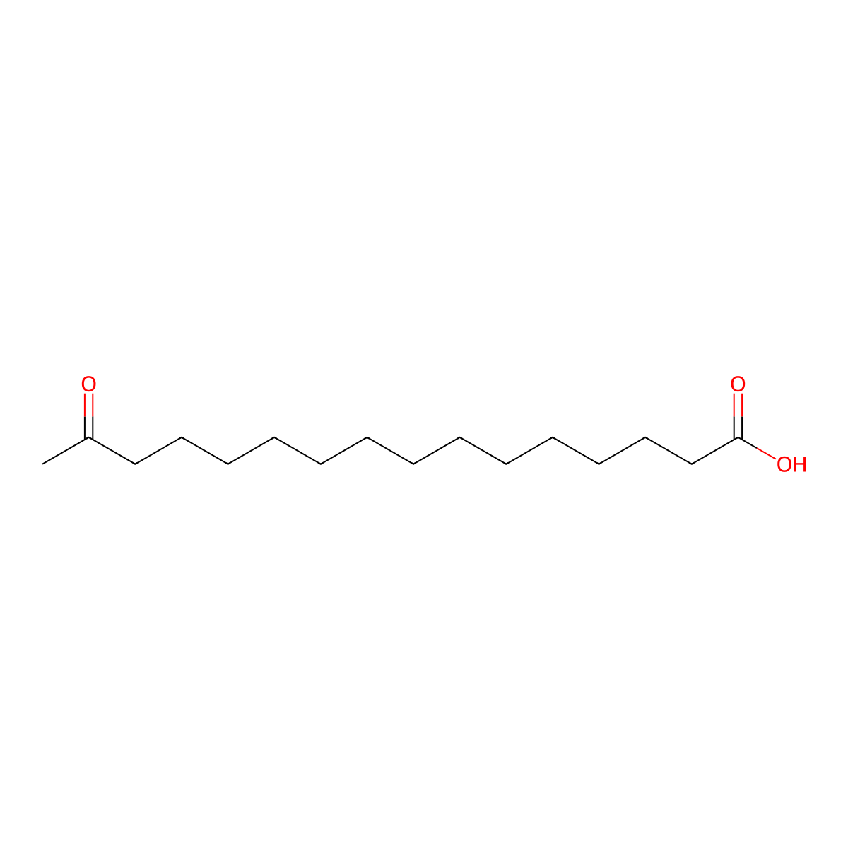 15-Oxohexadecanoic acid molecular structure, CAS 39115-09-8