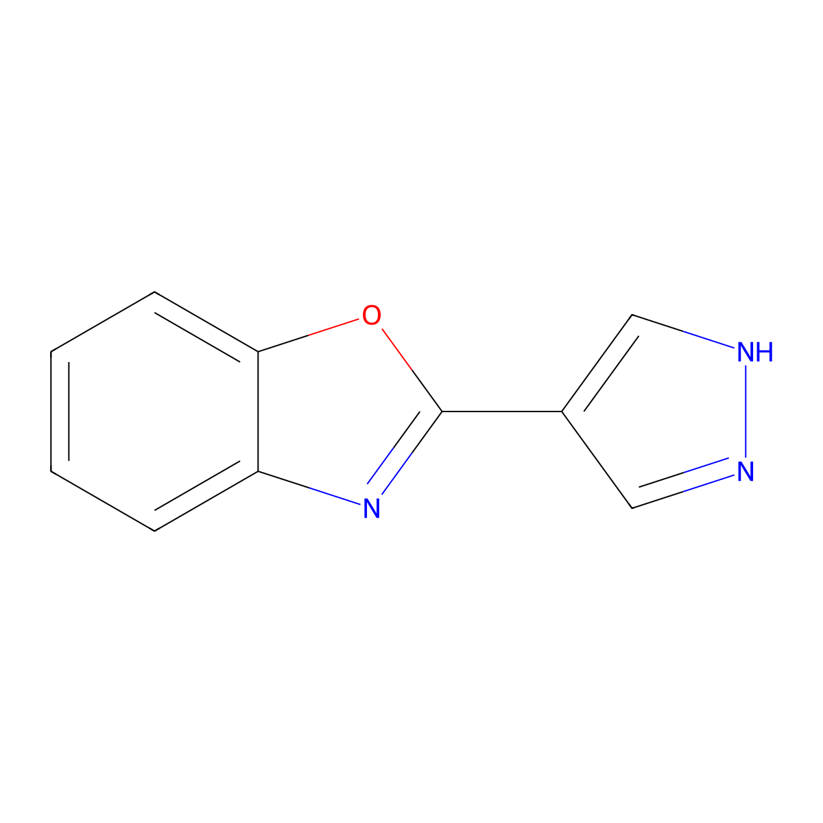 2-(1H-Pyrazol-4-yl)-benzoxazole molecular structure, CAS 39116-31-9