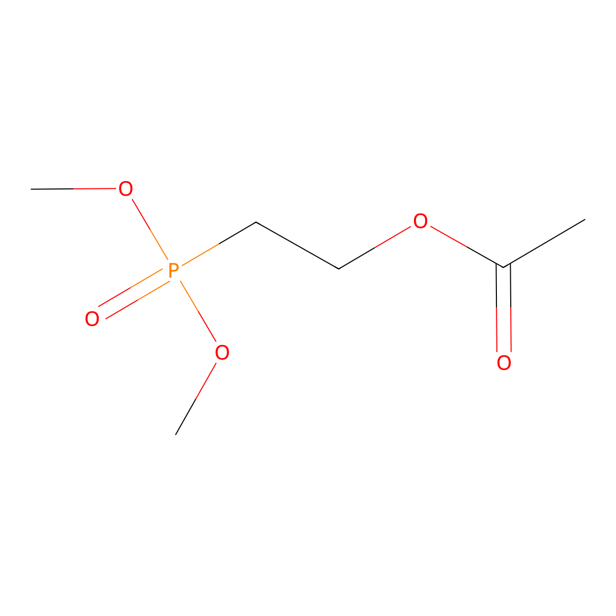 Dimethyl (2-acetoxyethyl)phosphonate molecular structure, CAS 39118-50-8