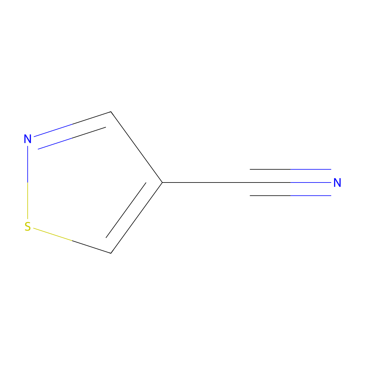 4-Isothiazolecarbonitrile molecular structure, CAS 3912-37-6