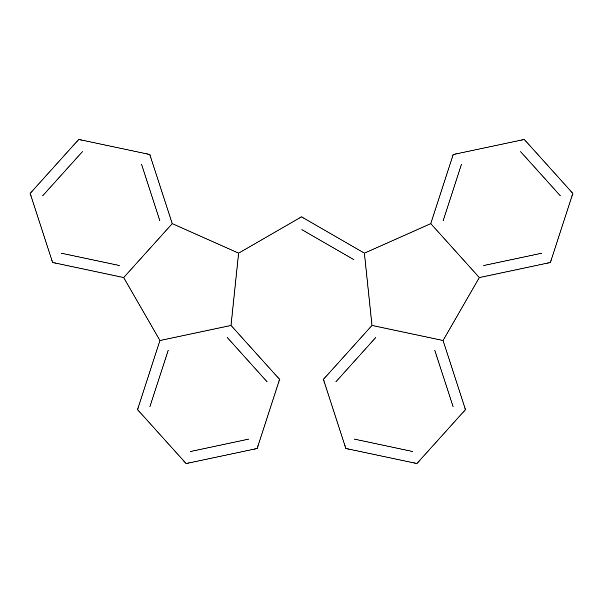 9H-Fluorene, 9-(9H-fluoren-9-ylidenemethyl)- molecular structure, CAS 3912-47-8