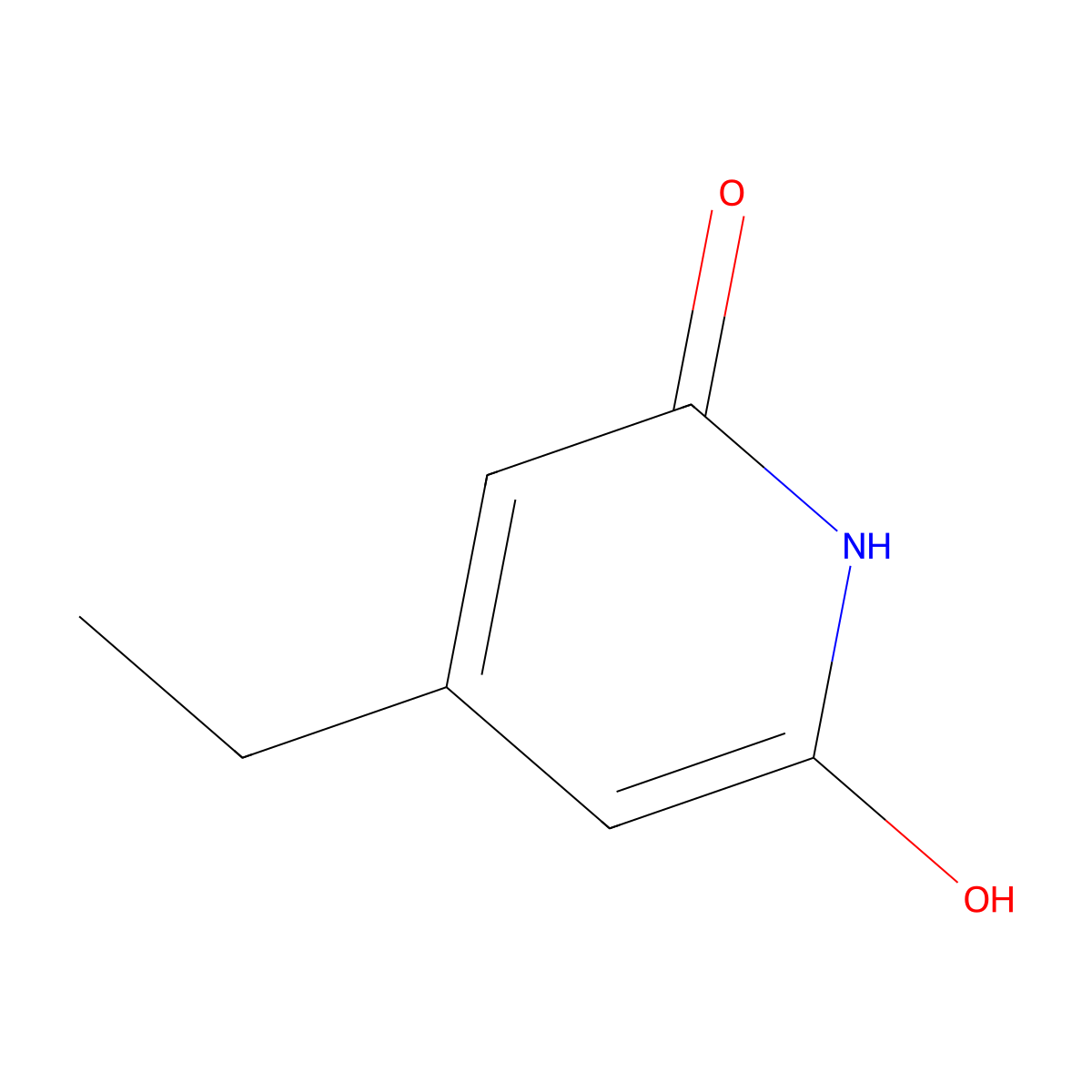 4-Ethyl-6-hydroxypyridin-2(1H)-one molecular structure, CAS 39120-61-1