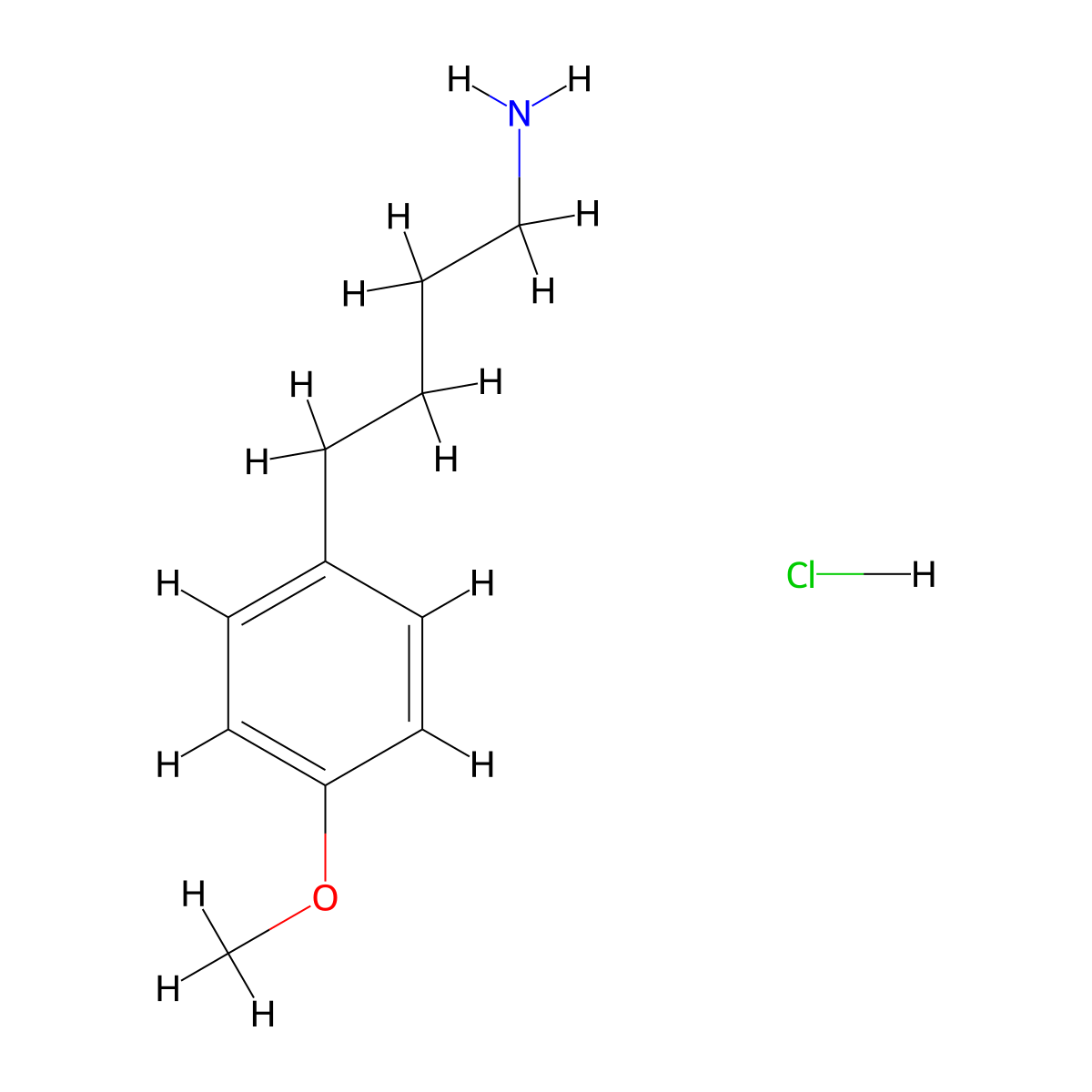 4-(4-Methoxyphenyl)butan-1-amine hydrochloride molecular structure, CAS 391202-29-2