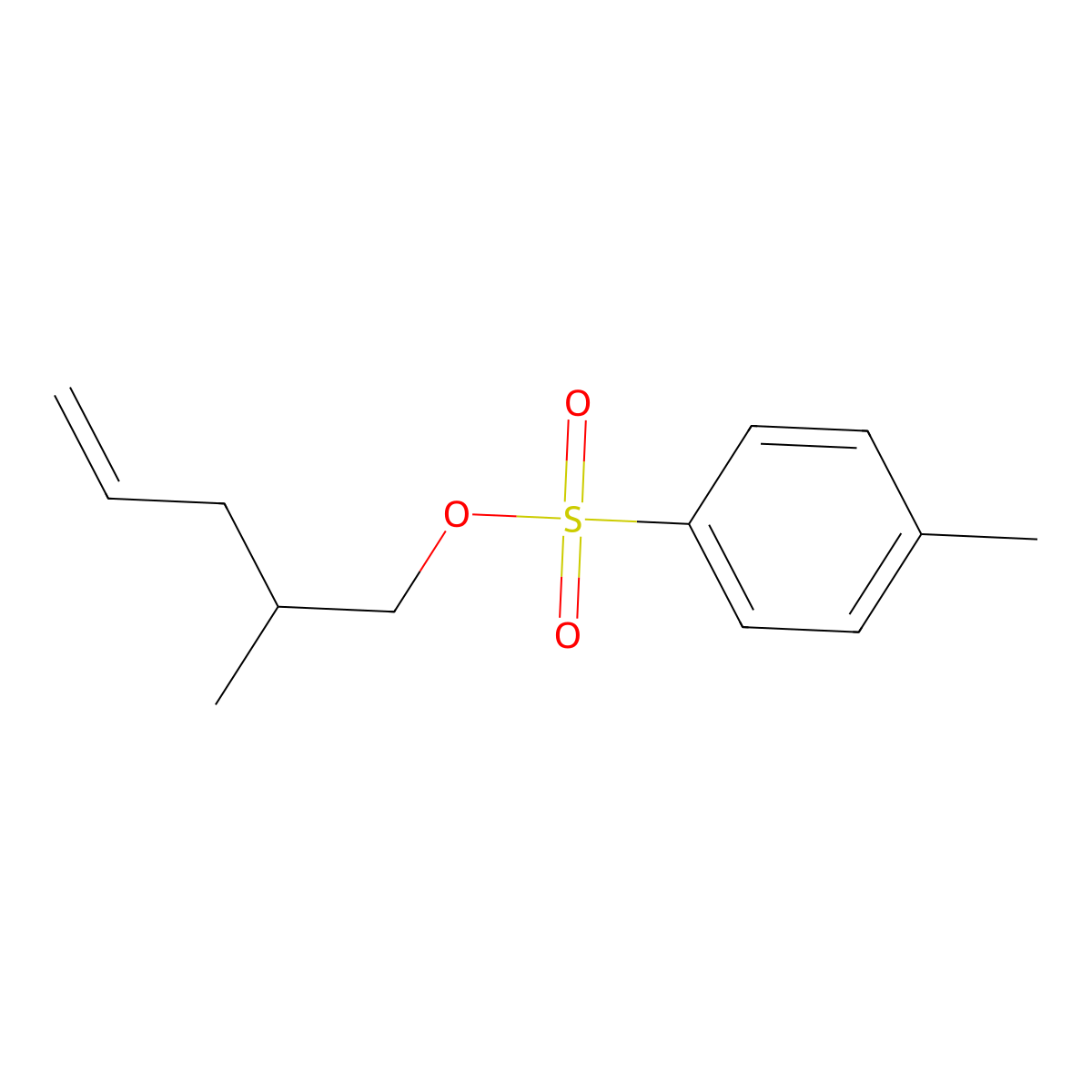 (2S)-2-methylpent-4-en-1-yl 4-methylbenzene-1-sulfonate molecular structure, CAS 391208-06-3