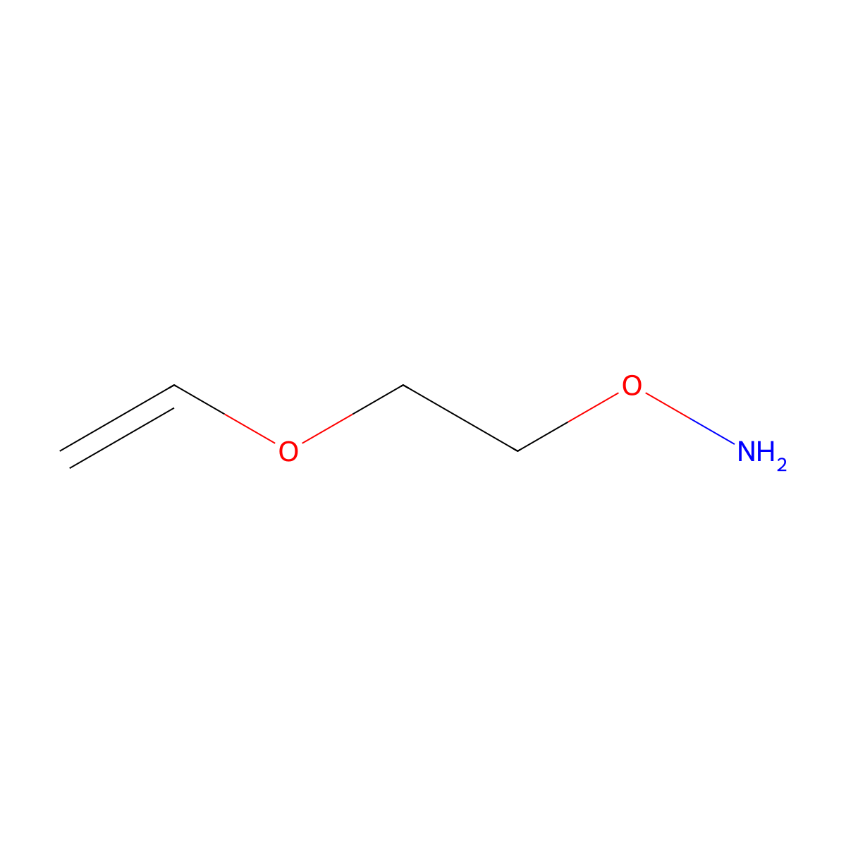 O-(2-(Vinyloxy)ethyl)hydroxylamine molecular structure, CAS 391212-29-6