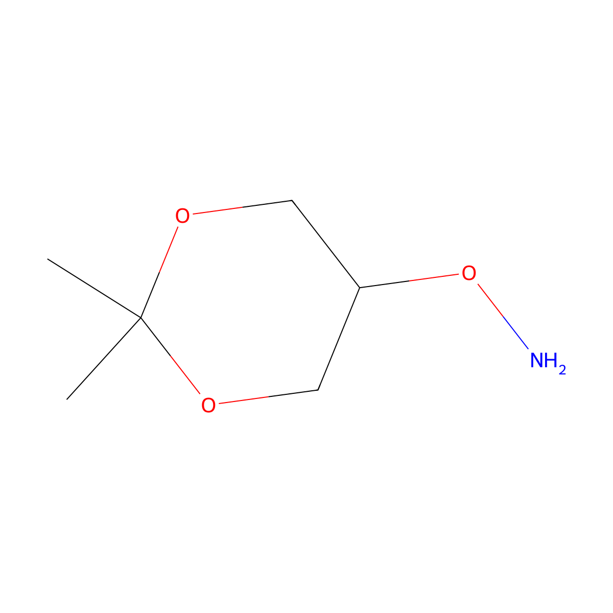 O-(2,2-dimethyl-1,3-dioxan-5-yl)Hydroxylamine molecular structure, CAS 391212-42-3