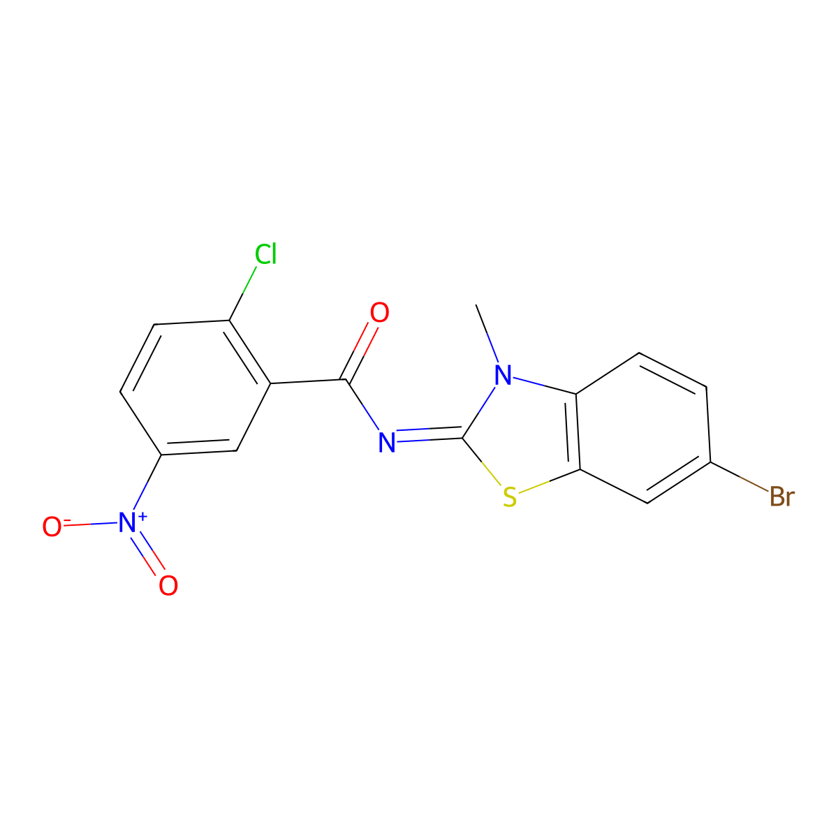 (E)-N-(6-bromo-3-methylbenzo[d]thiazol-2(3H)-ylidene)-2-chloro-5-nitrobenzamide molecular structure, CAS 391217-98-4