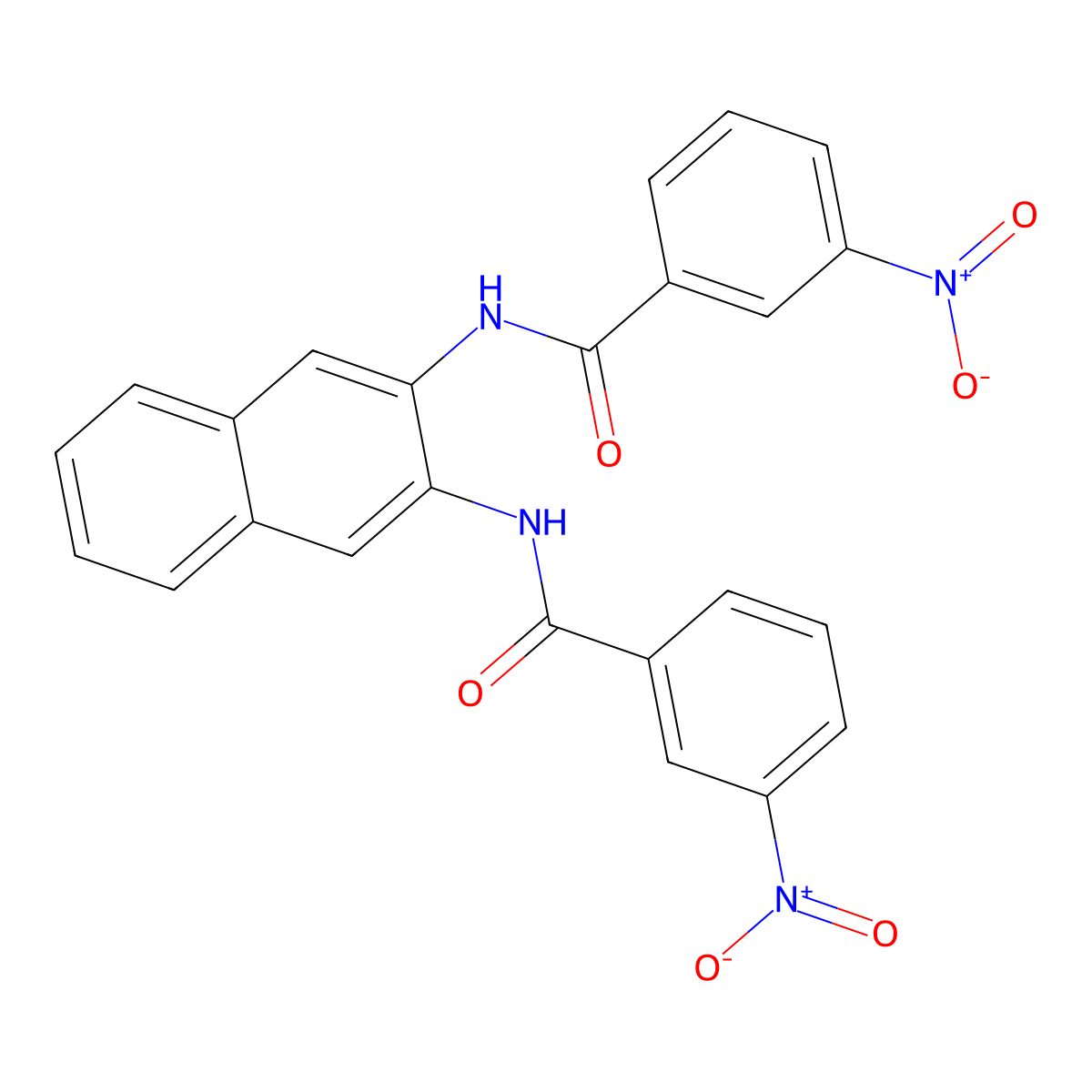 3-nitro-N-[3-[(3-nitrobenzoyl)amino]naphthalen-2-yl]benzamide molecular structure, CAS 391218-24-9
