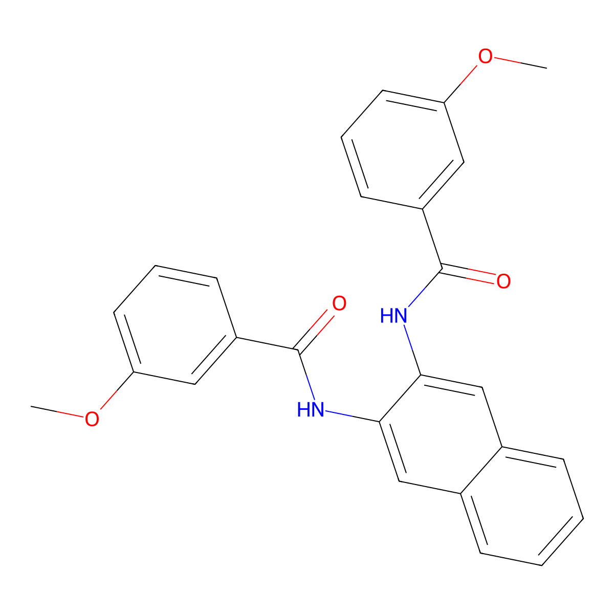 3-methoxy-N-[3-[(3-methoxybenzoyl)amino]naphthalen-2-yl]benzamide molecular structure, CAS 391218-26-1
