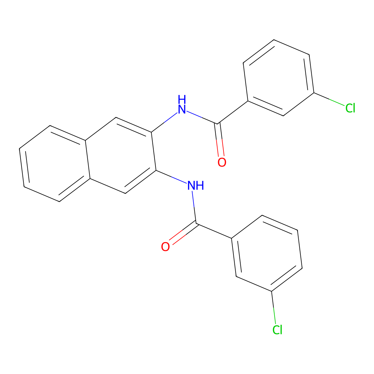 3-chloro-N-[3-[(3-chlorobenzoyl)amino]naphthalen-2-yl]benzamide molecular structure, CAS 391218-28-3