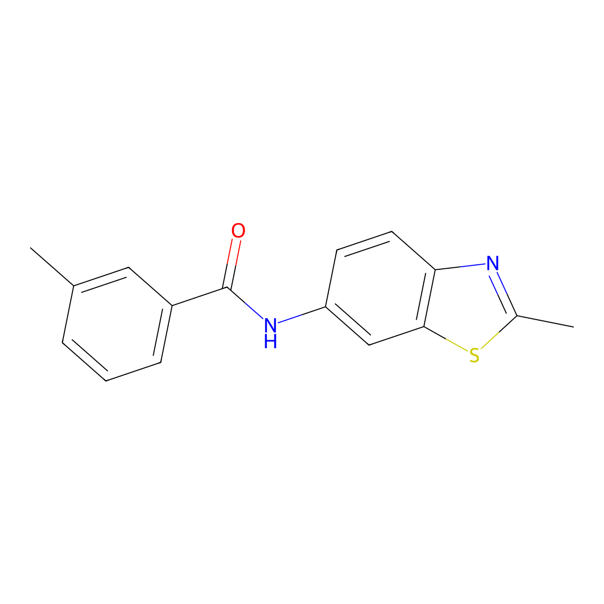 3-methyl-N-(2-methyl-1,3-benzothiazol-6-yl)benzamide molecular structure, CAS 391218-31-8