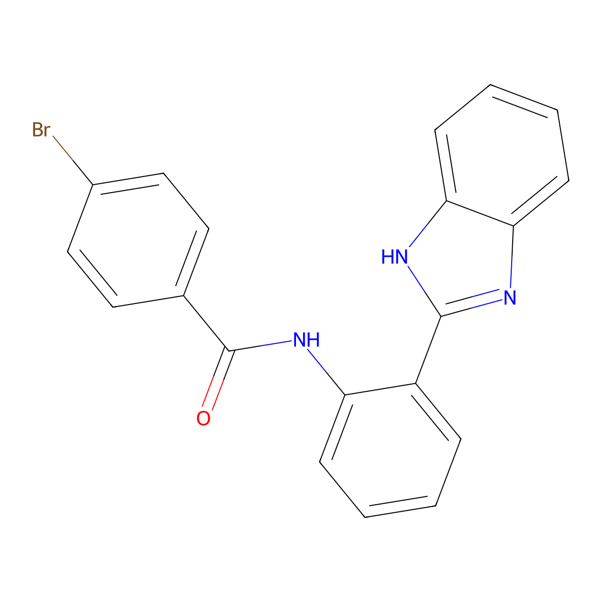 N-[2-(1H-Benzimidazol-2-yl)phenyl]-4-bromobenzamide molecular structure, CAS 391218-46-5